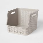 Wave Open Front Bin Gray - Brightroom