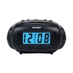 Sharp Black LCD Digital Alarm Clock