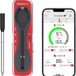 ThermoPro TempSpike Bluetooth Grill Thermometer with Wire-Free Probe - Red/Black
