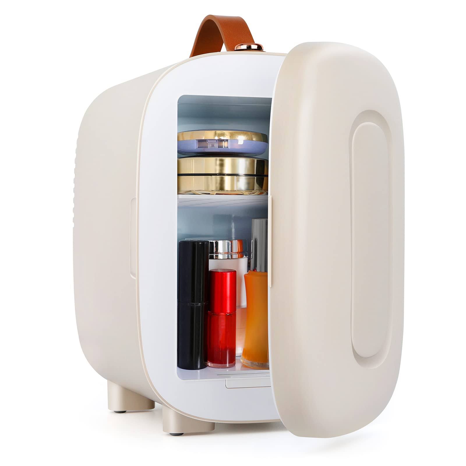929c9f6b15fa4dca10741e052057b81f8785c68292b2cd033638bc0714ad672b.jpg Living Enrichment Mini Fridge, 4L Skincare Fridge, Portable Small Refrigerator Cooler for Skincare, Beverage, Food, Cosmetics, Home, Bedroom, for - Image 1