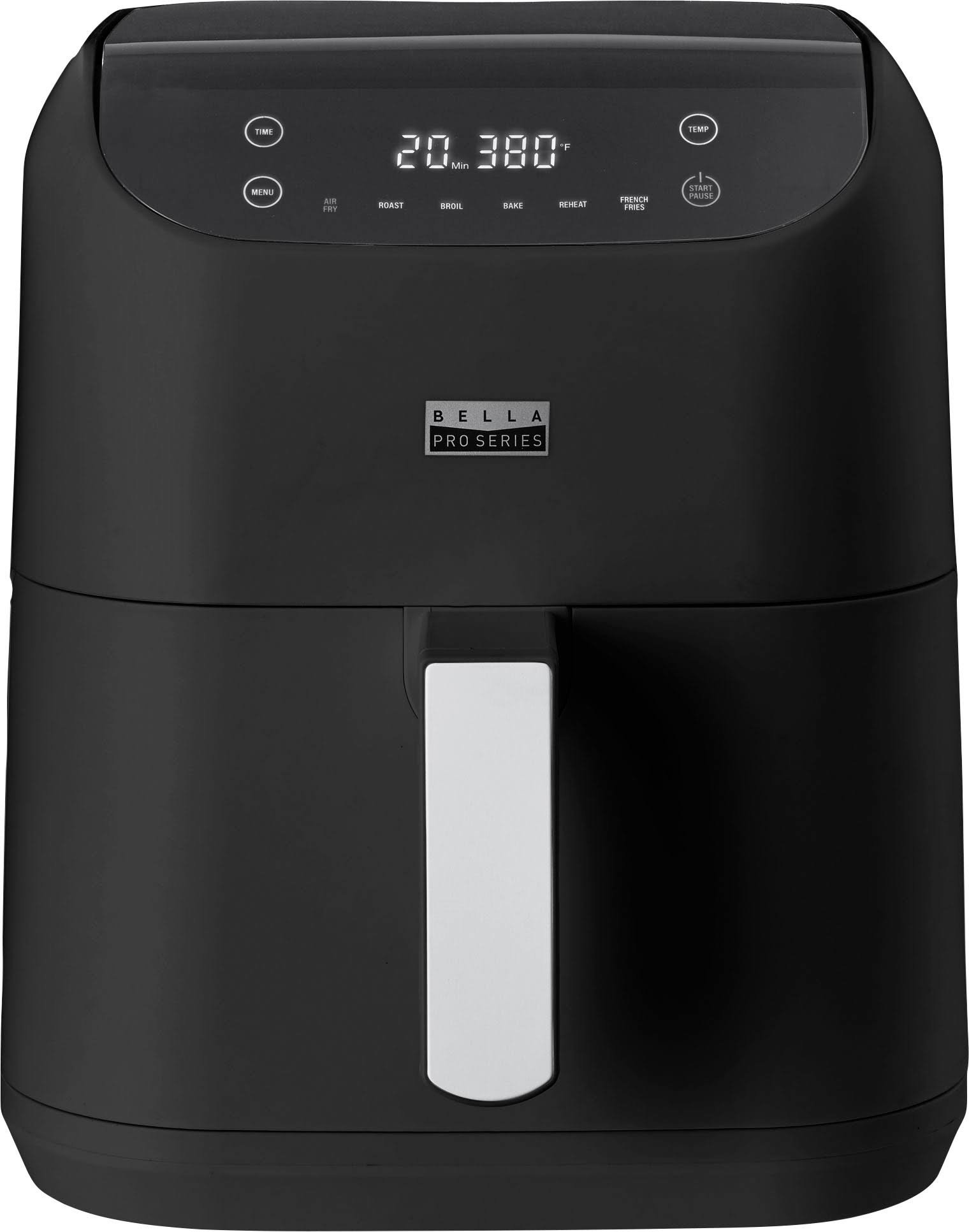 92b9bdd00e5e997b2189c3a7769a85fc1b391d496a2b04d136fd0ddf59105a28.jpg Bella Pro Series - 6-Qt. Digital Air Fryer - Black - Image 1
