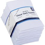 Excellent Deals Flour Sack Kitchen Towels (White,12 Pack) 100% Cotton,28x28 inch Cloth Napkin, Bread Wrapper, Cheesecloth, Multi Purpose Kitchen