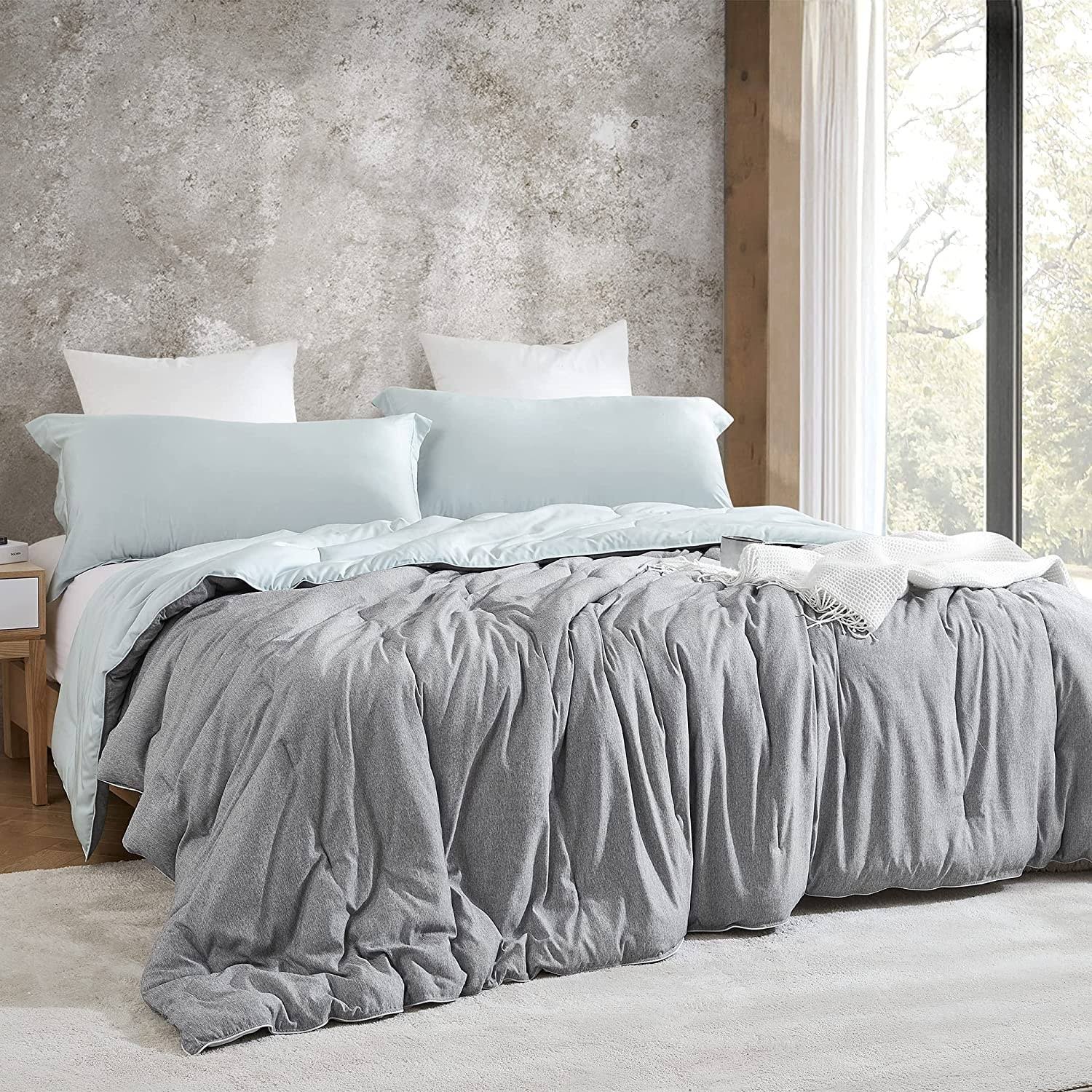 92d3f4230c0b99d92369cd0debe991a314d7a2747211043c1e095900fbe3b289.jpg Coma Inducer Ice Panda - Oversized Cooling Comforter Set - Glacier Gray Queen - Image 1