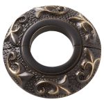 Signature Hardware 907302-0.75 Floral Textured Radiator Flange - Fits 3/4" IPS Pipe Antique Brass Rough Plumbing Pipe and Fittings Flanges