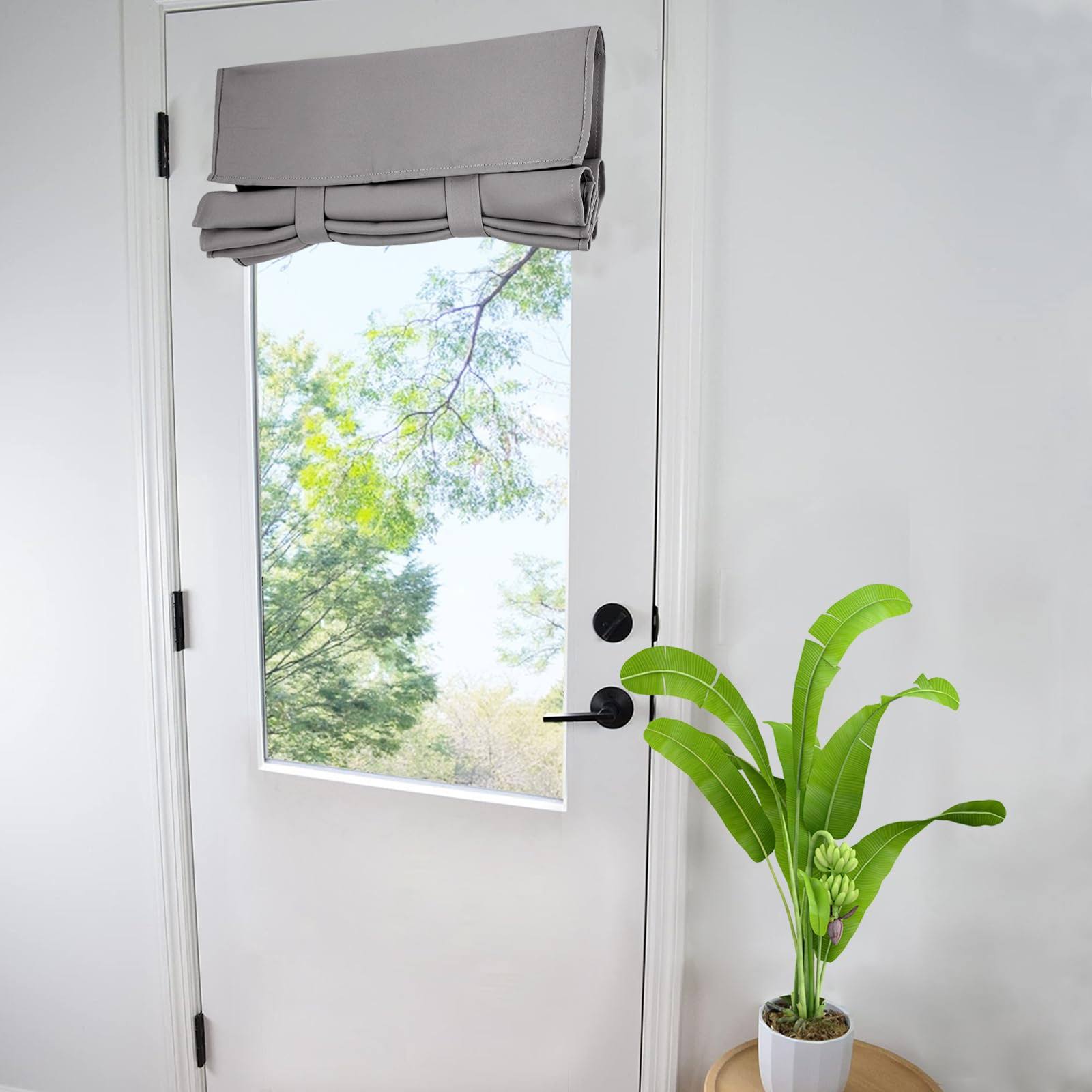 92e3bfdc15b04bdfbbf580031c1e78cf2c354f549bab24fb53014607c295030d.jpg WdFour Door Curtains for Door Window, French Door Curtains for Privacy, Easy Installed Tricia Door Panels,Front Door Sidelight C - Image 1