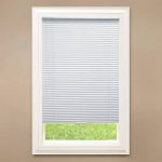 Hampton Bay White Cordless Room Darkening 1 in. Vinyl Mini Blind for Window or Door - 34 in. W x 48 in. L