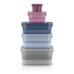 Ello 10pc Plastic Food Storage Container Set with Skid Free Soft Base