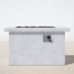 Rashid 24'' H Concrete Propane/Natural Gas Outdoor Fire Pit Table AllModern Finish: Natural Concrete, Size: 24" H x 42" W x 20" D