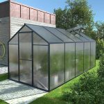 VEIKOUS 10' x 6' Walk-In Greenhouse for Patio w/ Aluminum Frame, Lockable Door and Window, Gray, Size: 6' x 10'