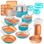 Gotham Steel 32 Piece Cookware Set, Bakeware and Food Storage Set, Nonstick Pots and Pans