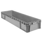 Buckhorn SW4815080201000 Plastic Straight Wall Storage Container Tote - 48" x 15" x 7.5" - Light Grey
