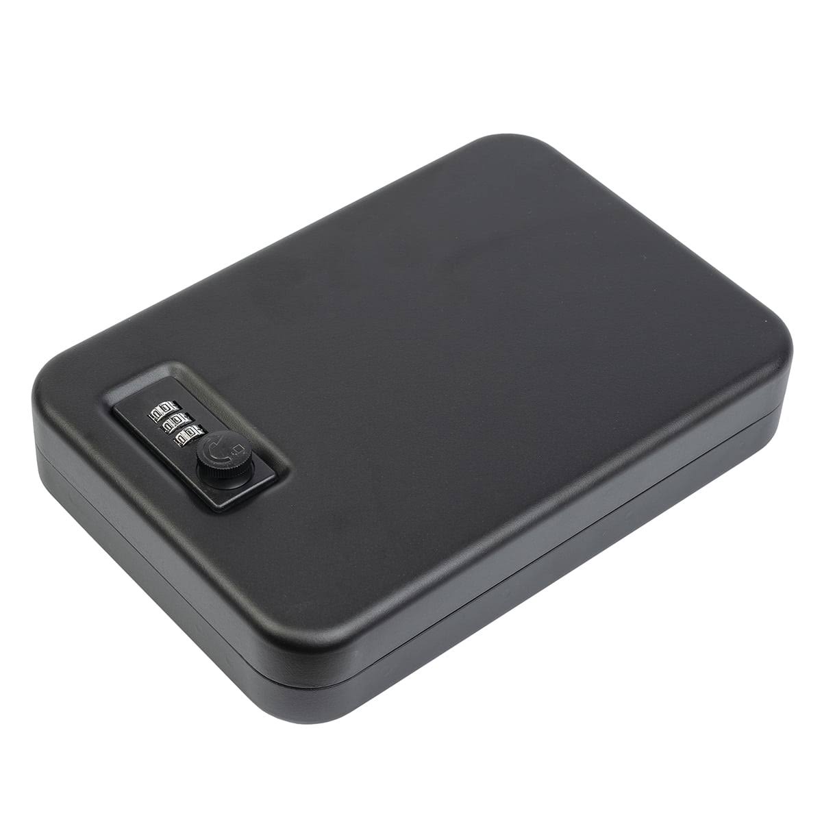 932726f72ef0ea040dd0dd2785a8fe718e5bd22c2a7a64048d0a071ddaea0bc4.jpg Machir Portable Mini Storage Steel Handgun Safe, Combination Lock and Security Steel Cable - Image 1