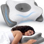 No More Aches Neck Pillow for Pain Relief, Adjustable Cervical Support with Armrest, Odorless Ergonomic Contour Memory Foam Pillows,Orthopedic Bed