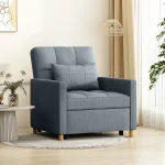 YODOLLA Sleeper Sofa Chair 3 in 1 Sleeper Chairs for Adults Pull Out Chair Bed Sleeper with Extra Pillow and Convertible Backrest Multi - Functional Fold Out Chair Bed for Small Space (Dark Grey)