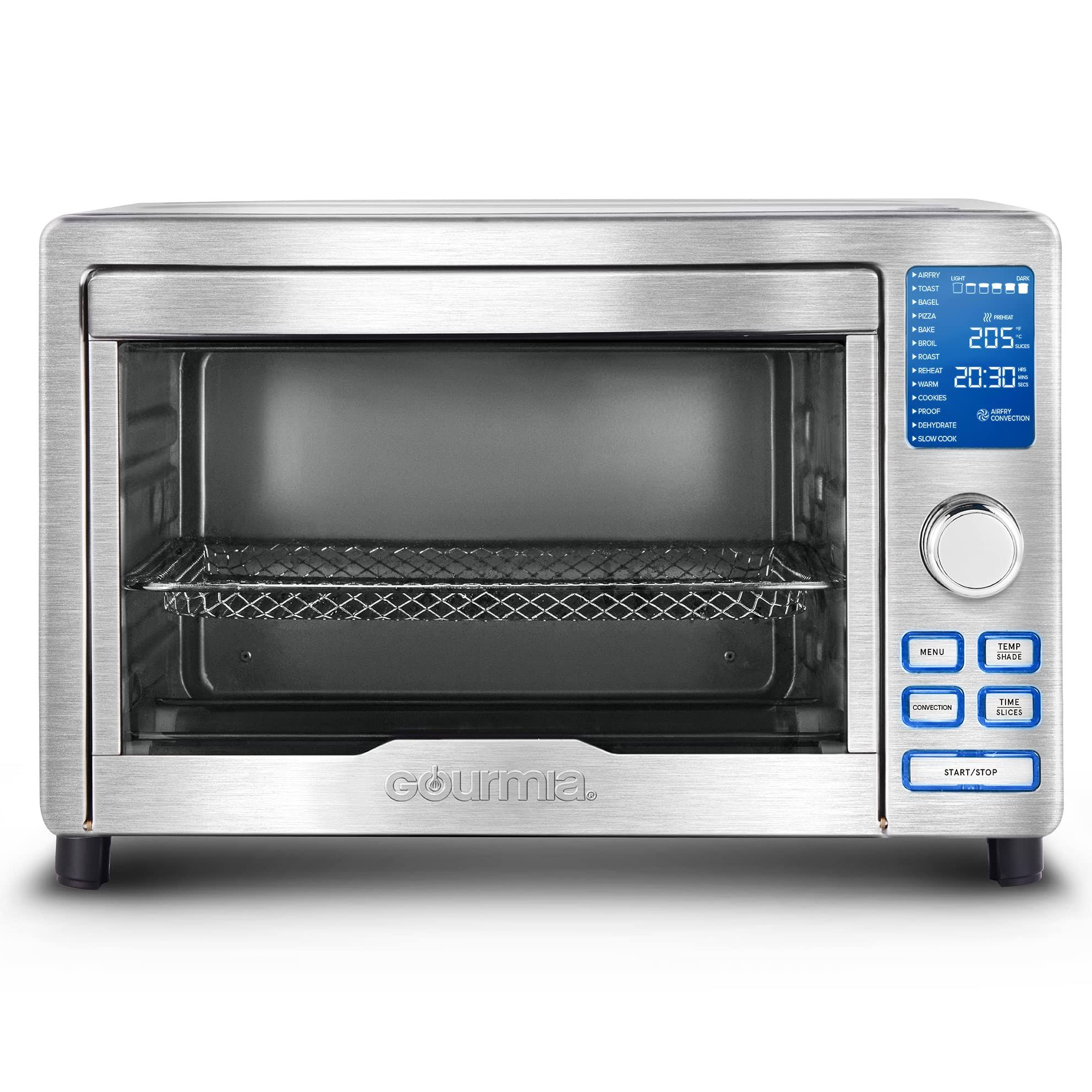 94209a1ef5455946511b9254233c8dda0945ea2375ca5cc5e63e0afa3b211029.jpg Gourmia Digital Stainless Steel Toaster Oven Air Fryer Silver - Image 1