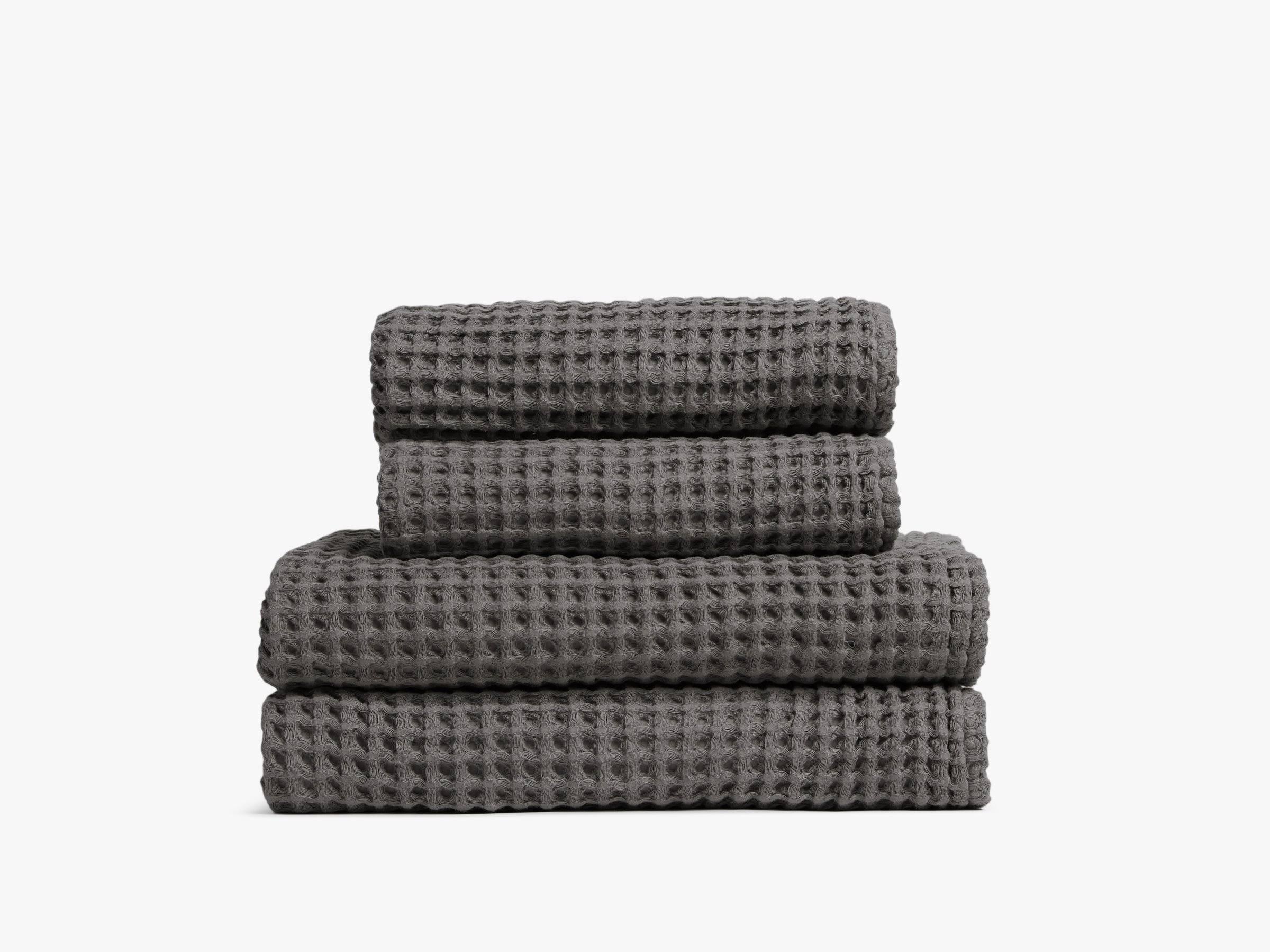 94626b4b414004674a89744e0884d6fb709339e58064f13b25dc1ea1e02b6553.jpg Parachute Waffle Bath Towel - Charcoal - Image 1