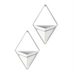 Umbra - Trigg Wall Planter - Set of 2 - White/Nickel