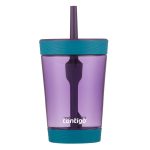 Contigo Kids Spill-Proof Plastic Tumbler with Straw Eggplant, 14 fl oz., Size: 14 oz, Purple