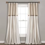 Lush Decor Linen Button Single Panel Window Curtain - 84"L x 40"W