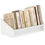 Tangkula Wooden Desktop Bookshelf | Tilting Bookcase Organizer for Magazines