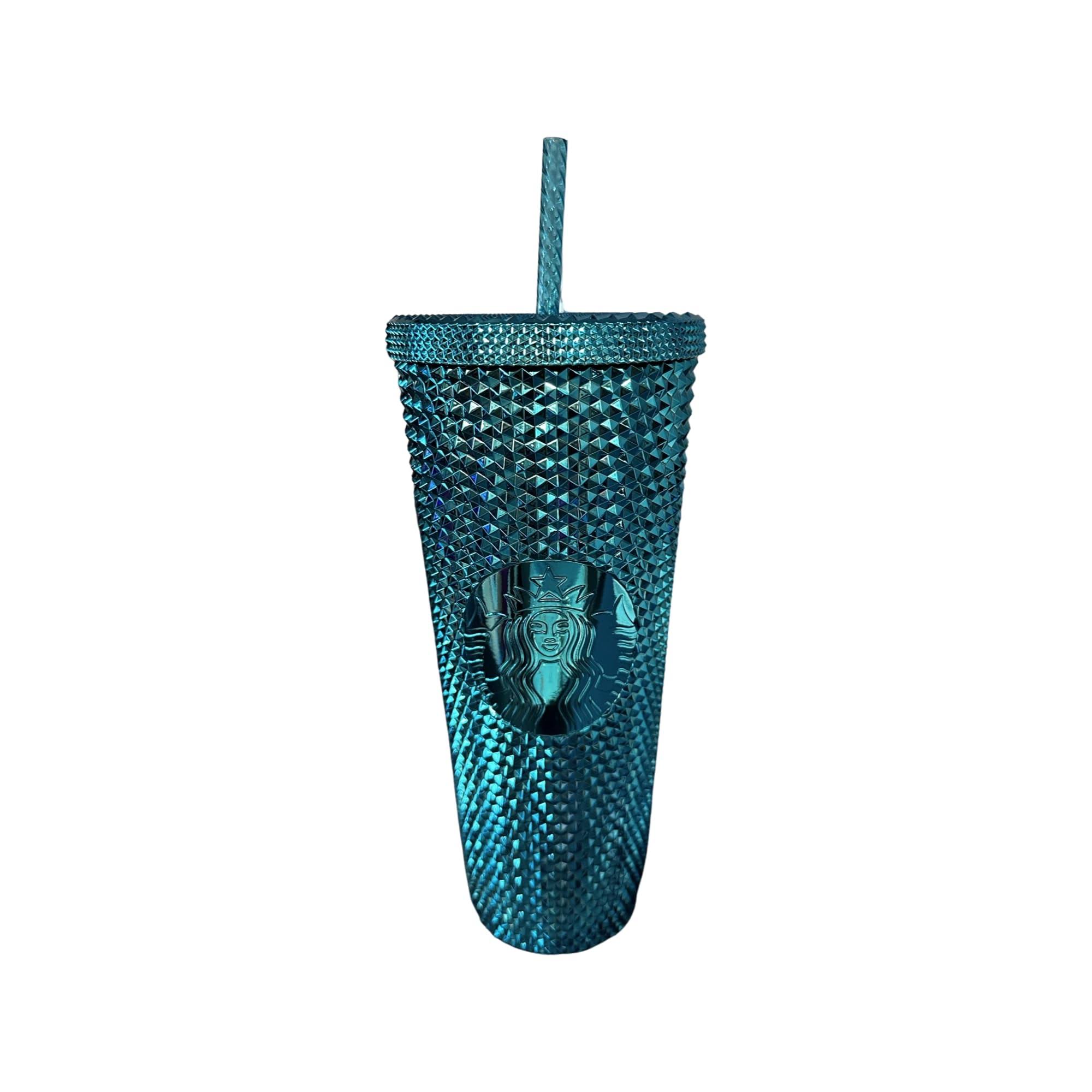 94d840e364b81cbae0f4f20d1d0c2059b41b2d7a03ddebe0684c250fcff0d636.jpg Starbucks Dining | 24oz Blue Studded Starbucks Tumbler | Color: Blue | Size: Os | Kayleenlconner's Closet - Image 1
