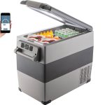 Vevorbrand 55L Portable Car Refrigerator 58 Quart Compact RV Fridge 12/24V DC & 110-240V AC Vehicle Car Truck Boat Mini Electric Cooler for Driving