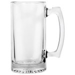 Glass Sports Mugs with Handles, 26.5 oz.
