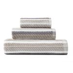 Tommy Bahama Ocean Bay Stripe 3-Piece Towel Set - Shark Grey