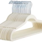 AmazonBasics Velvet Suit Hangers, 30-Pack, Ivory/Beige