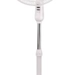 Comfort Zone 3-Speed Oscillating Pedestal Fan - White - 16 in
