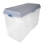 Hefty HI-Rise Clear Storage Container, 24.14" H x 14.24" W x 16.8 inches"