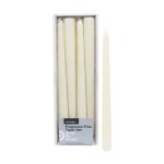 12ct 10" Unscented Taper Candles Cream - Made by Design