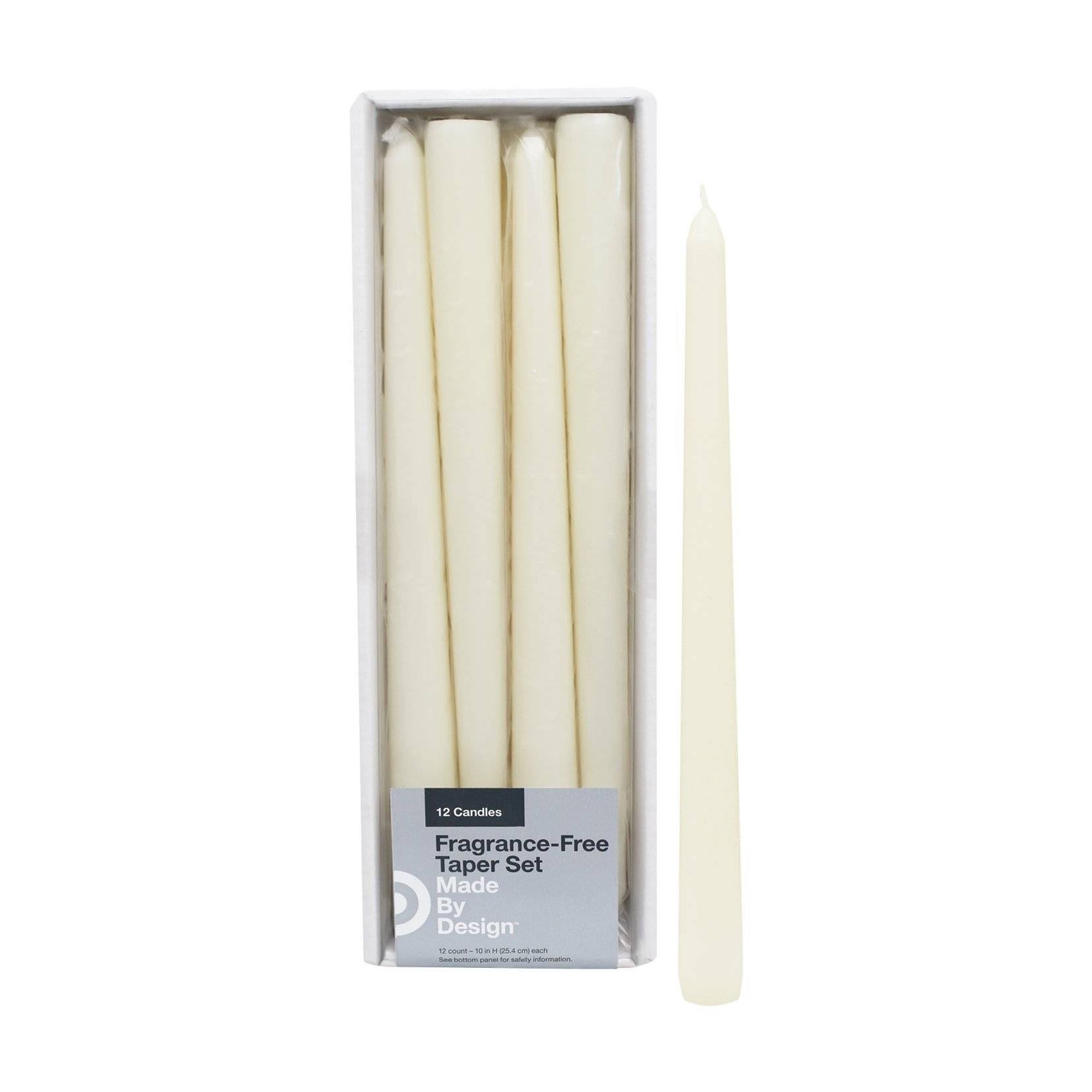 95ac5bf3766ebd14e431bea5d6d10f295ca4d59d6b0556ce3ce0c84906069ff3.jpg 12ct 10" Unscented Taper Candles Cream - Made by Design - Image 1