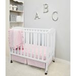 American Baby Company Heavenly Soft Minky Dot 3-Piece Mini/Portable Crib Bedding Set, Pink