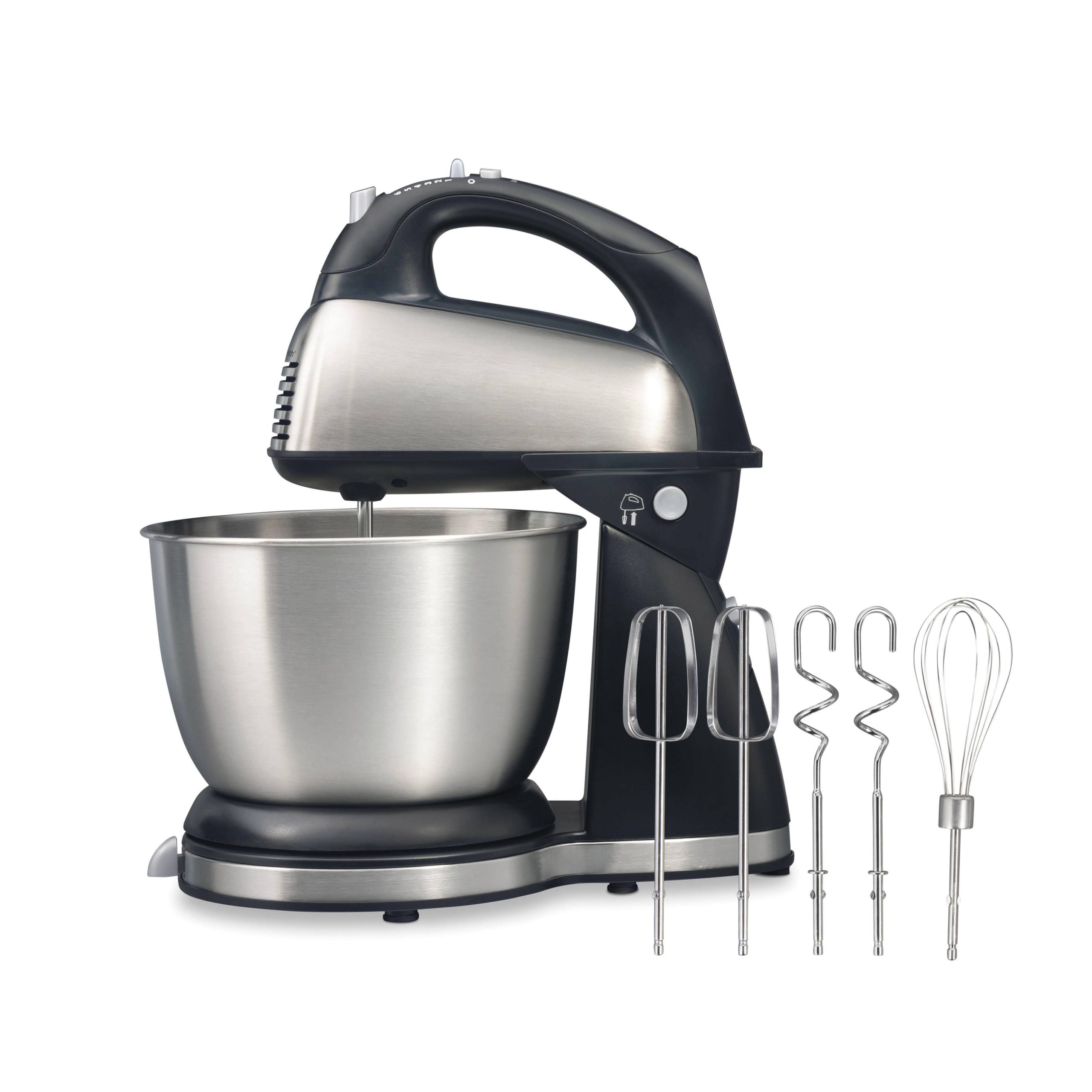 95e3b5b923ee769c499ebc584bd07a6d7728e25dc42bbffb3cbf2c9fa6f62b03.jpg Hamilton Beach Classic Hand and Stand Mixer, 4 Quarts, 6 Speeds with QuickBurst - Image 1