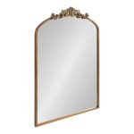 Kate and Laurel Arendahl Traditional Baroque Arch Wall Mirror - 36", Gold
