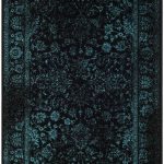 Safavieh Adirondack Collection ADR109K Black / Teal Rug - 4' Square