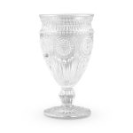 Vintage Style Pressed Glass Wine Goblet - Blue