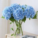 DUYONE 3pcs 22 inch Realistic Artificial Hydrangea Large Real Touch Flowers Artificial Flowers Dry Flowers Outdoor Wedding Christmas Office Family