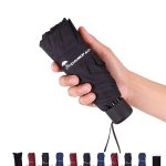 Sy Compact Travel Umbrella - Lightweight Portable Mini Compact Umbrellas (Black)