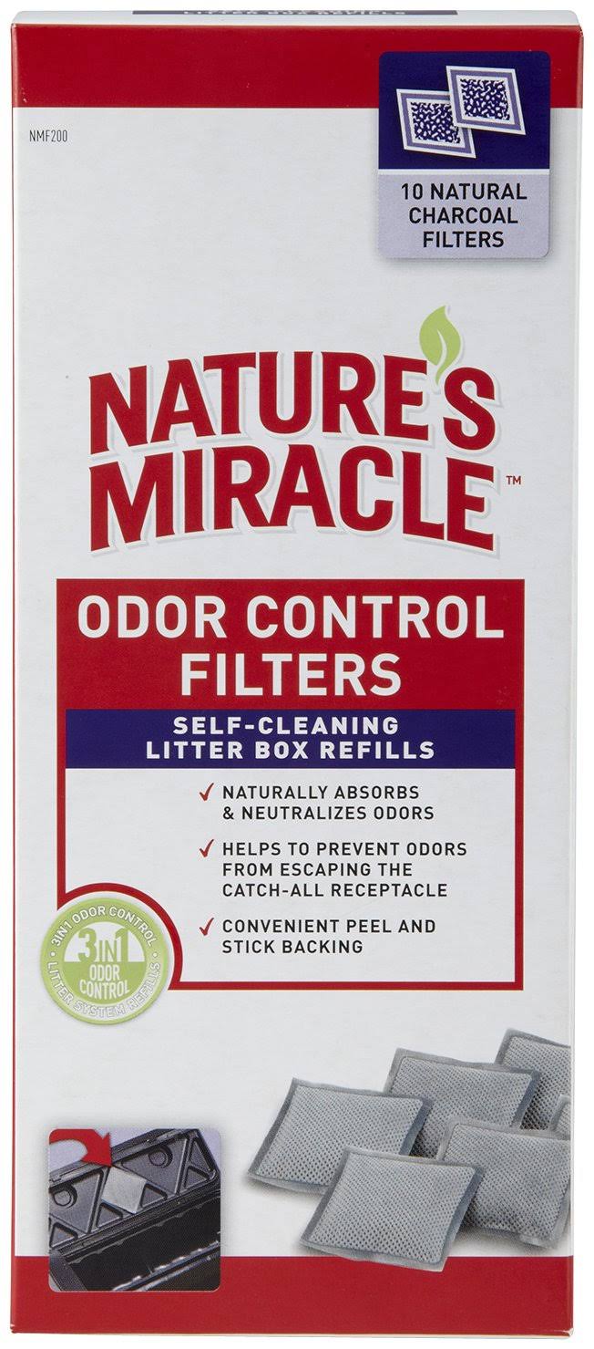 9648250e0d7a764f6a628eac786f5e0ac0bd56b006ab29ed465f679668afb362.jpg Nature's Miracle Self Cleaning Litter Box Filter - 10 count - Image 1