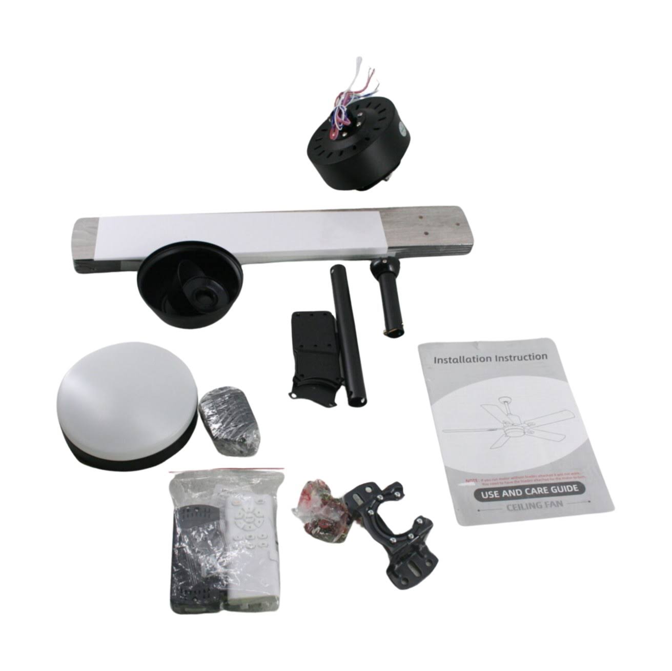 9649f9b00e043214fa2338405dbef3df1cd302e3d84abe6fbae3d294f733d097.jpg BECLOG Ceiling Fan with Lights, 60" Ceiling Fans with Lights & Remote Indoor Outdoor DC Motor 5 Reversible Blades 3 Colors Dimmable 6 Speeds for - Image 1