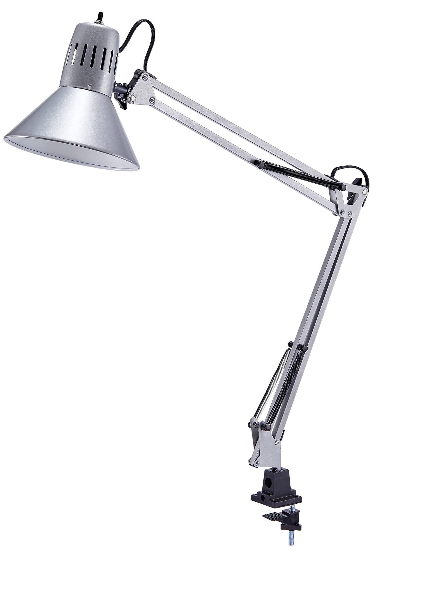 9659654e3a37a5f94042ba3c667628a170357447beaefda3f741d7fae4a6ad40.jpg Bostitch Swing Arm LED Desk Lamp with Clamp, 36"H, Black/Silver - Image 1