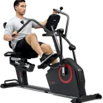Health & Fitness Electromagnetic Recumbent Cross Trainer Exercise Elliptical Bike w/Arm Exercisers, Easy Access Seat & Exclusive SunnyFit App Enhanced Bluetooth Connectivity - SF-RBE4886SMART