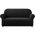Subrtex 1-Piece Spandex Stretch Slipcover Sofa Black