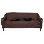 FurHaven Waterproof Non-Skid Back Furniture Protector, Dark Brown, Large Sofa