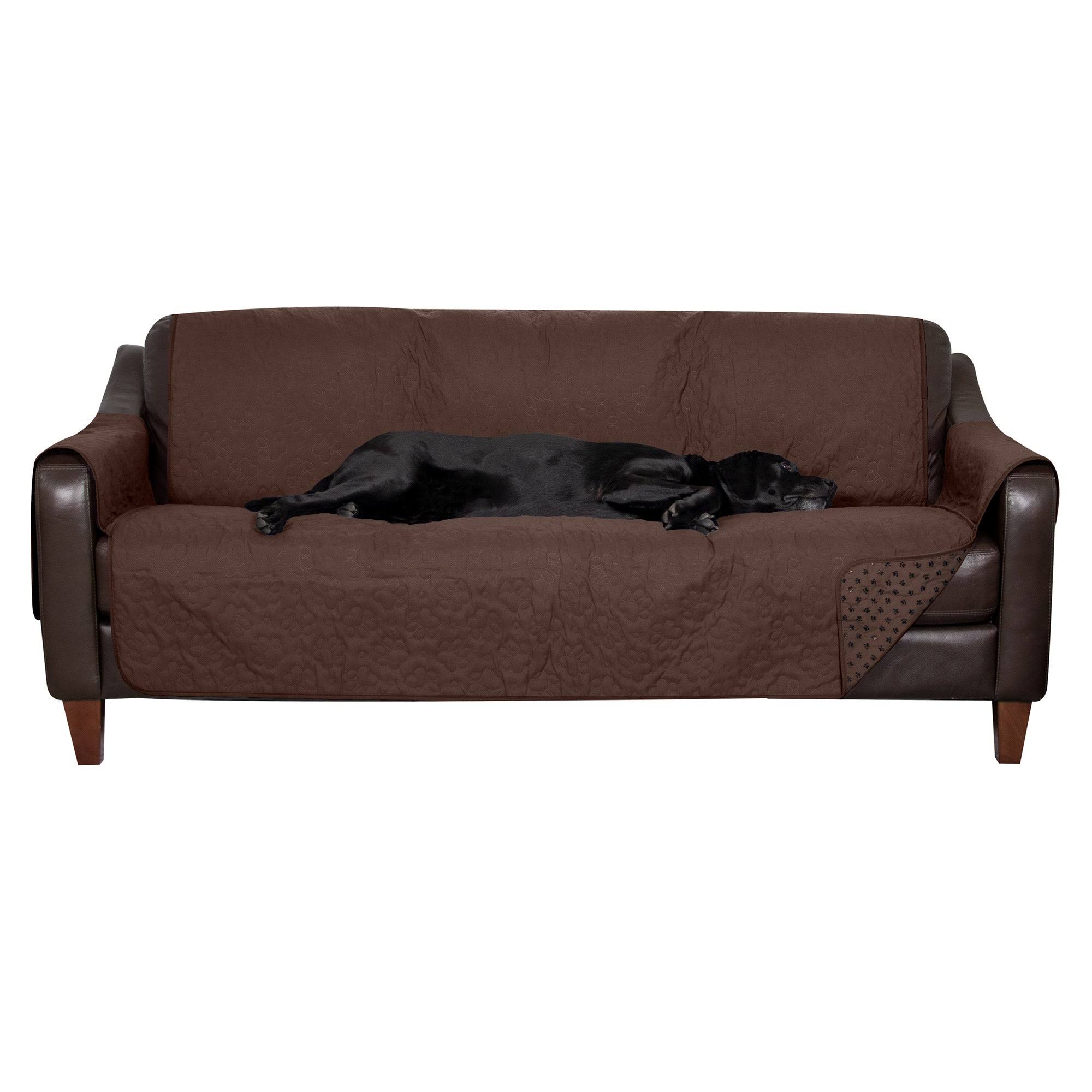 96a2726028b6e7693a539ad3c8870c6826bfd5c888c7f5cc7f21f2f495eed7c3.jpg FurHaven Waterproof Non-Skid Back Furniture Protector, Dark Brown, Large Sofa - Image 1