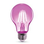 Feit Electric A19/TPK/LED 3.6W Pnk Fil E26 Bulb, Pink