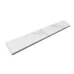 4-in H x 21.25-in L White Quartz Bathroom Side splash