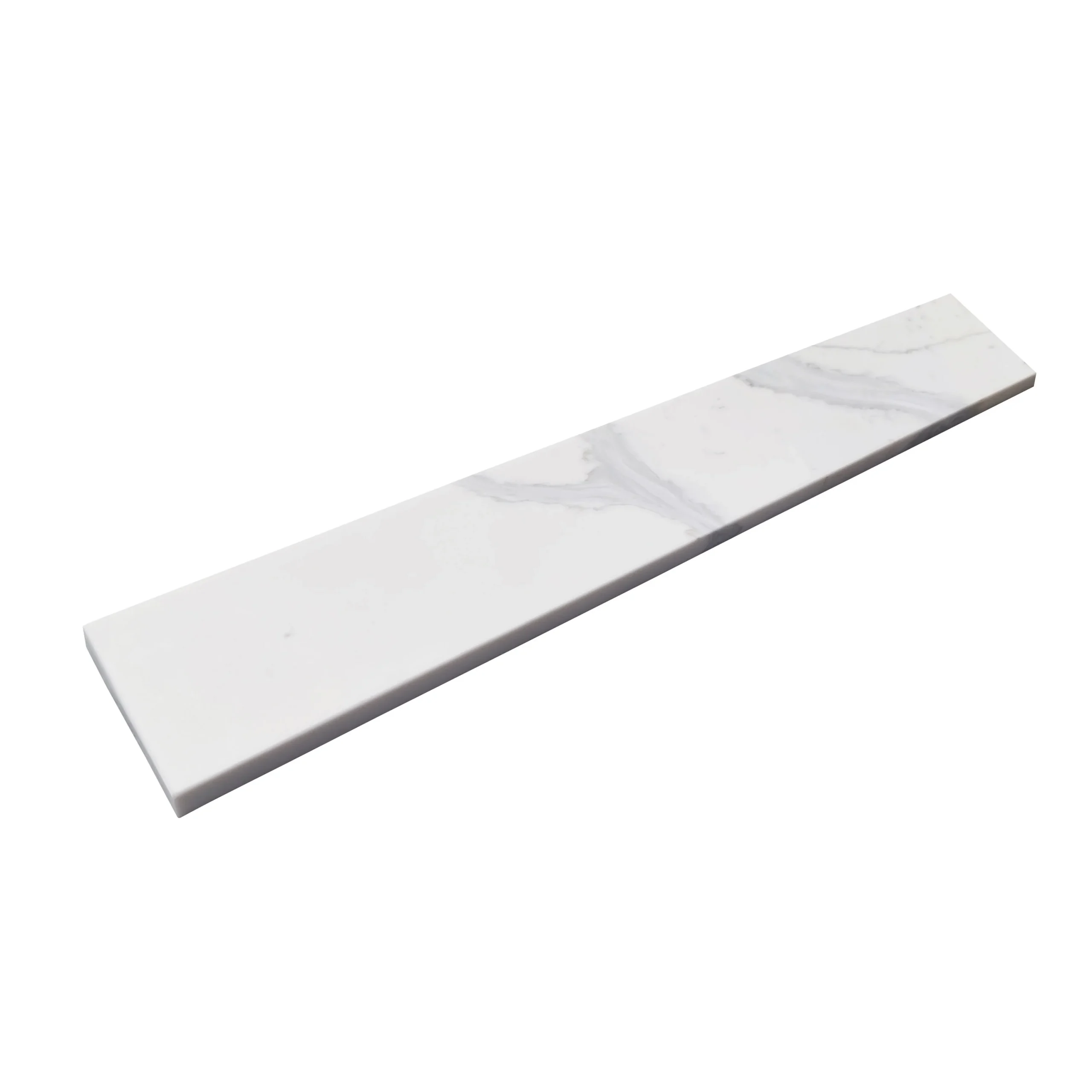 96e4aaf2bfda04fe22ee31fadb4daa782d368a855d381cb6e2e181cc8c2e6786.webp 4-in H x 21.25-in L White Quartz Bathroom Side splash - Image 1